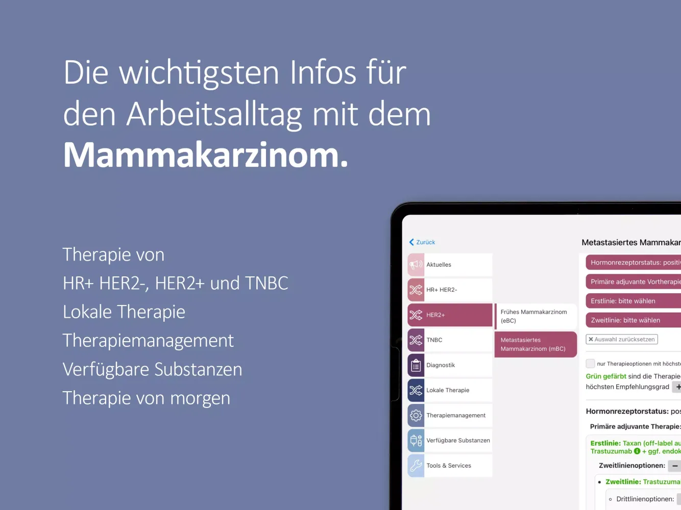 Mammakarzinom onkowissen Screenshots