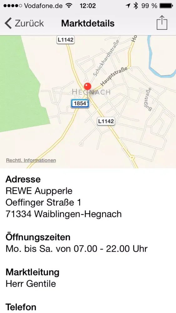 Zrzuty ekranu REWE Aupperle