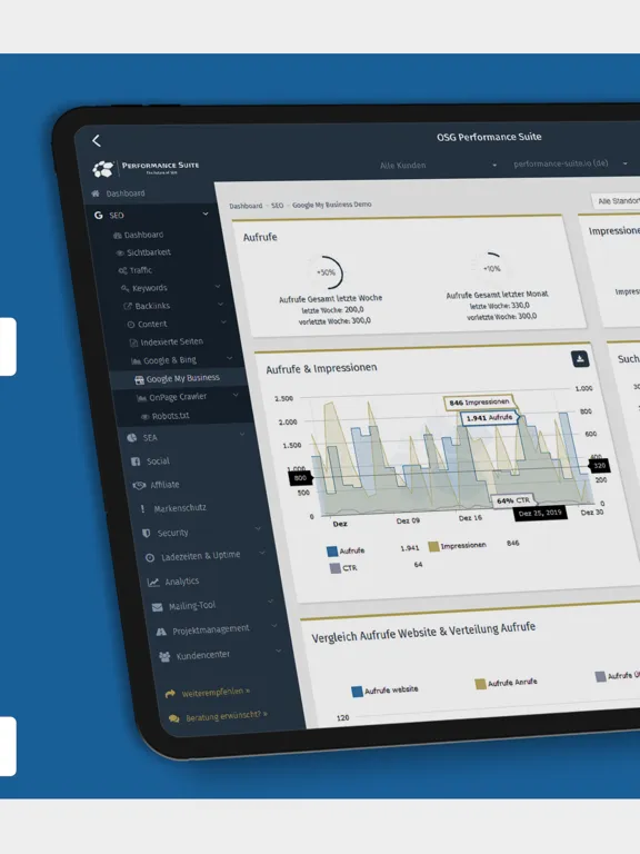 OSG Performance Suite iPad  Screenshots