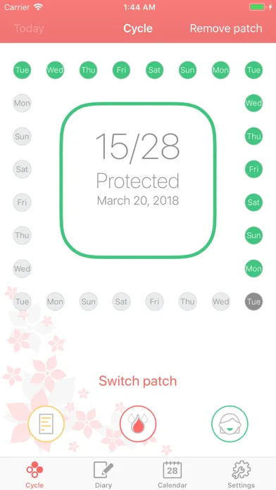 Contraceptive Patch Reminder Screenshots