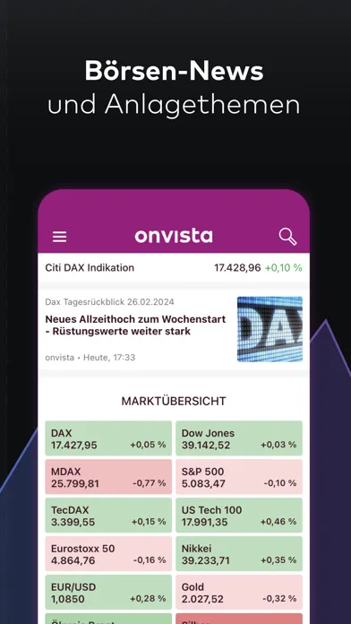 Capturas de tela do Aktien & Börse - onvista