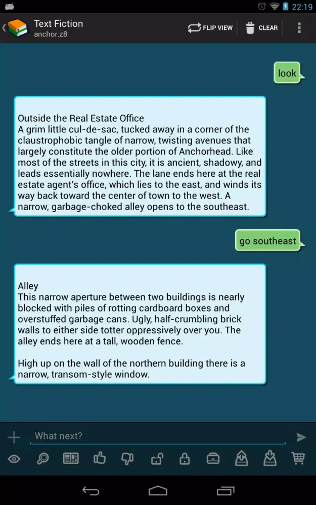 Tangkapan layar Text Fiction
