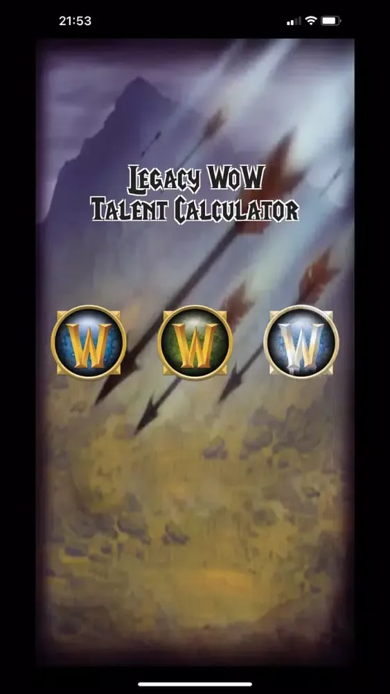Zrzuty ekranu Legacy WoW Talent Calculator