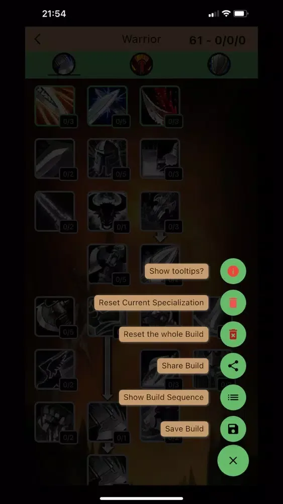 Zrzuty ekranu Legacy WoW Talent Calculator