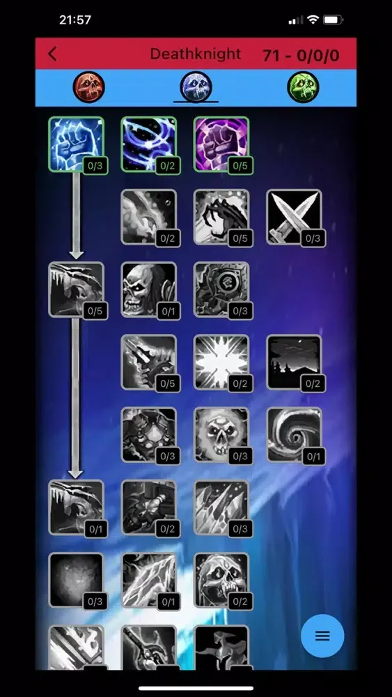 Zrzuty ekranu Legacy WoW Talent Calculator