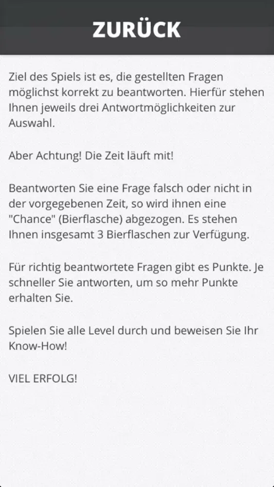 BIER-QUIZ Screenshots