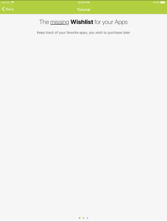 Ảnh chụp màn hình của Your App Wishlist iPad 