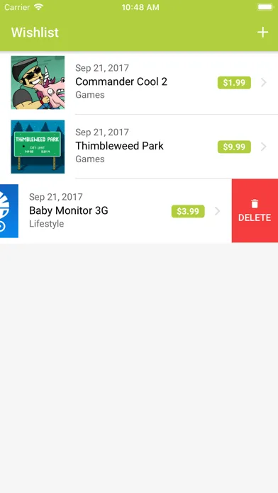 Ảnh chụp màn hình của Your App Wishlist