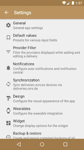 Deliveries Package Tracker Screenshots