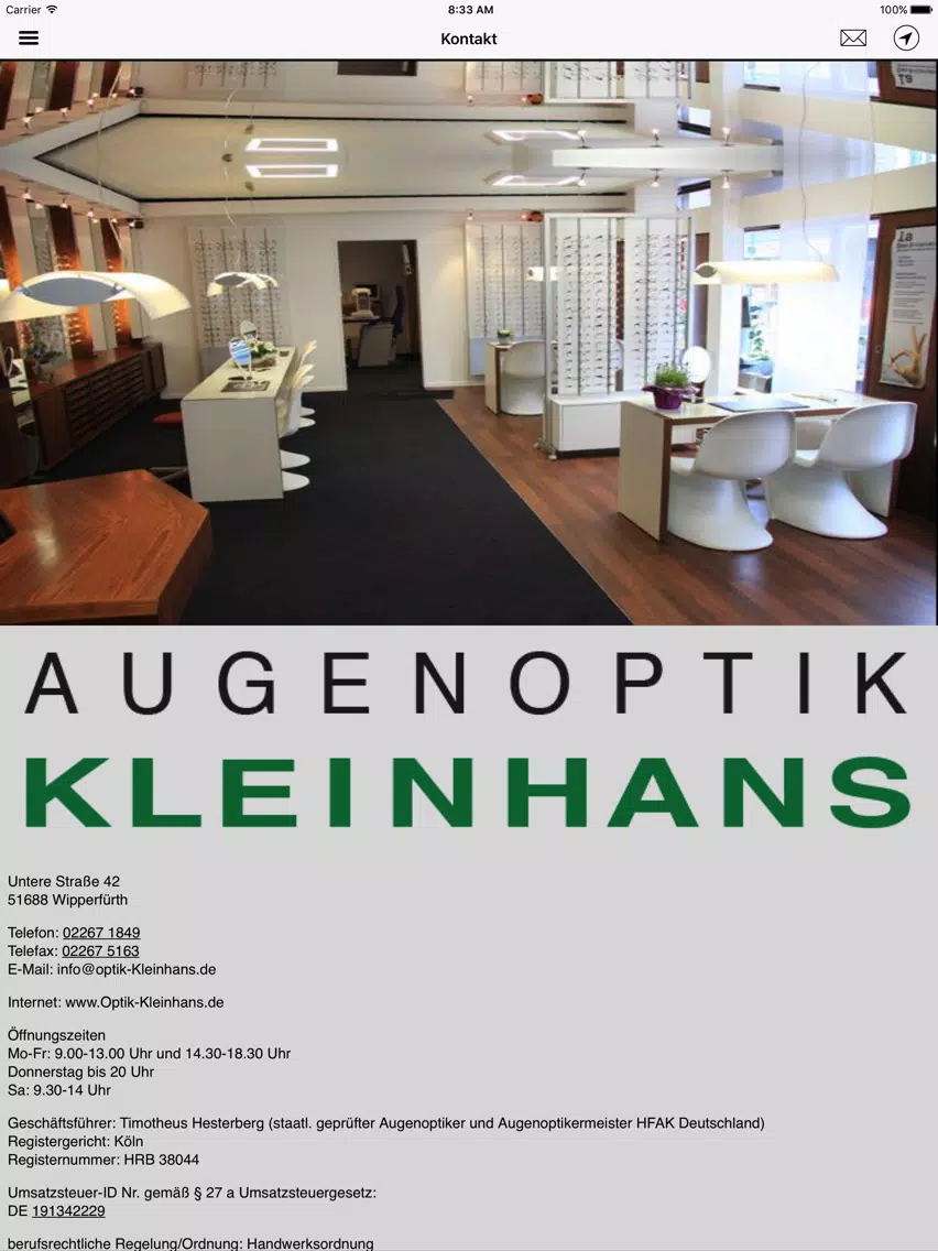 تصاویر Augenoptik Kleinhans iPad 