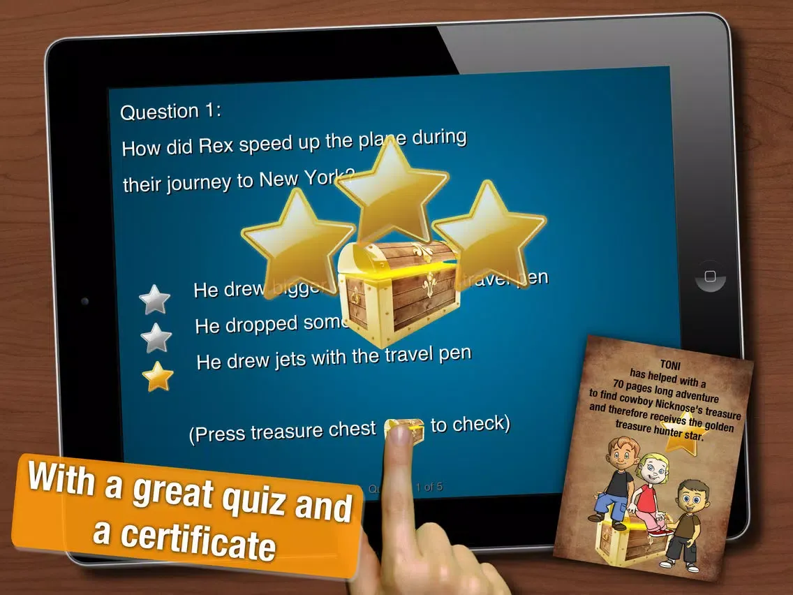 Reading Motivation: Tiramisu Rex in New York iPad 应用截图