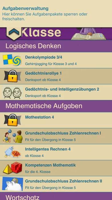 Ảnh chụp màn hình của LÜK Schul-App 4. Klasse
