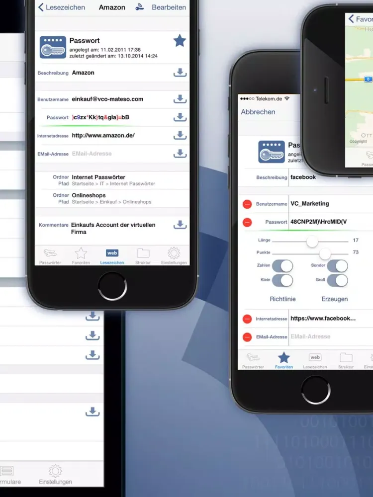 Captures d'écran de Password Safe and Repository iPad 