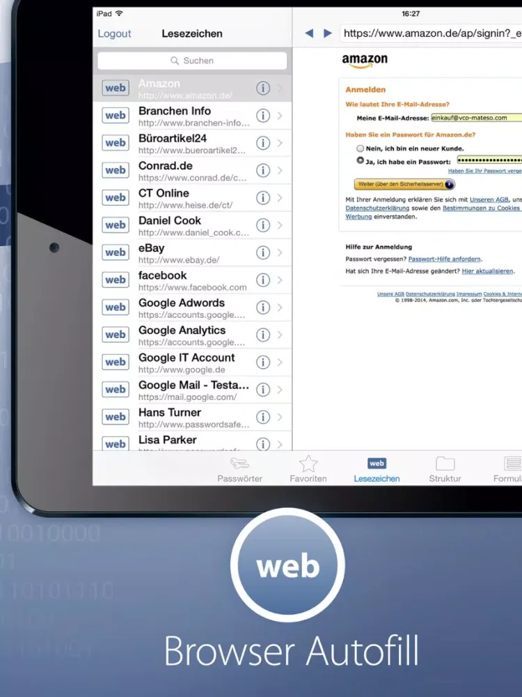 Captures d'écran de Password Safe and Repository iPad 