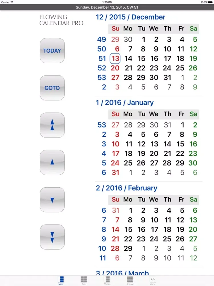 Captures d'écran de Flowing Calendar PRO iPad 