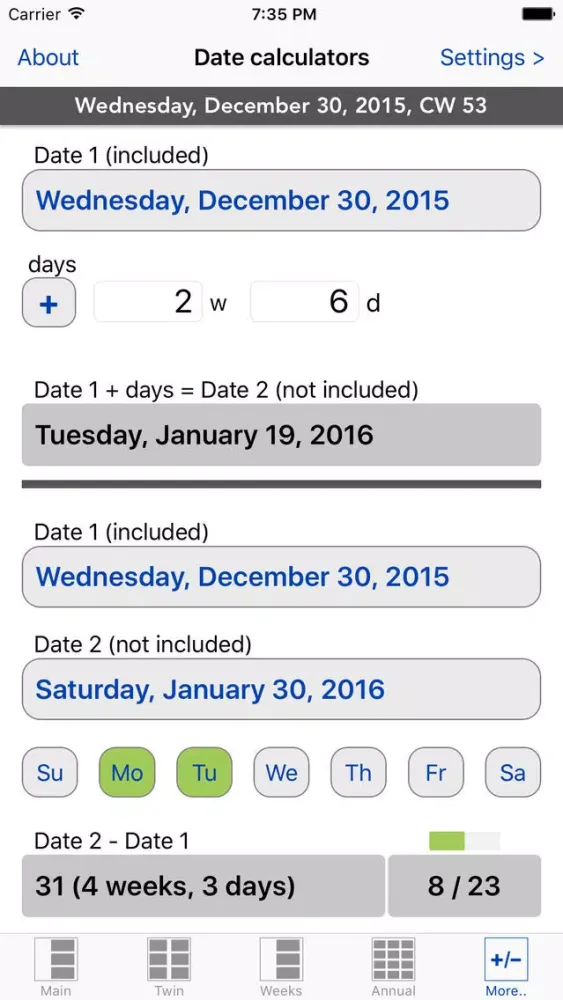Captures d'écran de Flowing Calendar PRO