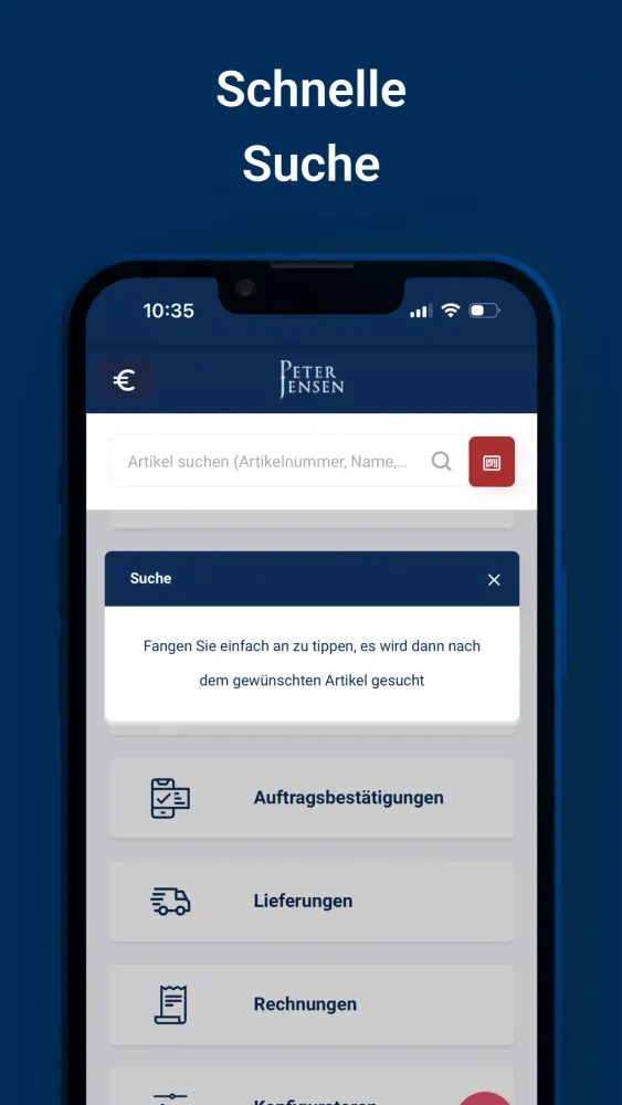 Zrzuty ekranu PETERSHOP