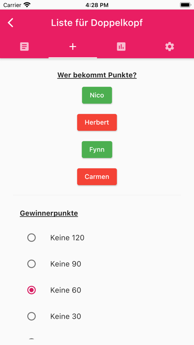 Punkteliste Doppelkopf 스크린샷