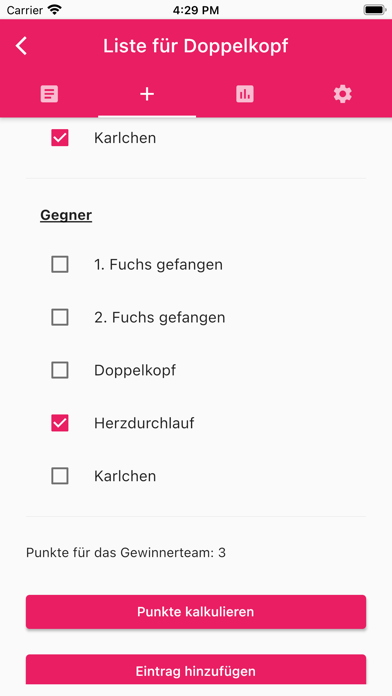 Punkteliste Doppelkopf 스크린샷