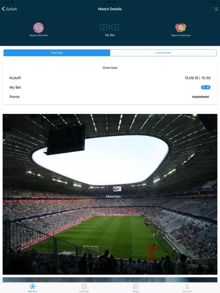 tiponme – Fussball Tippspiel iPad 應用截圖