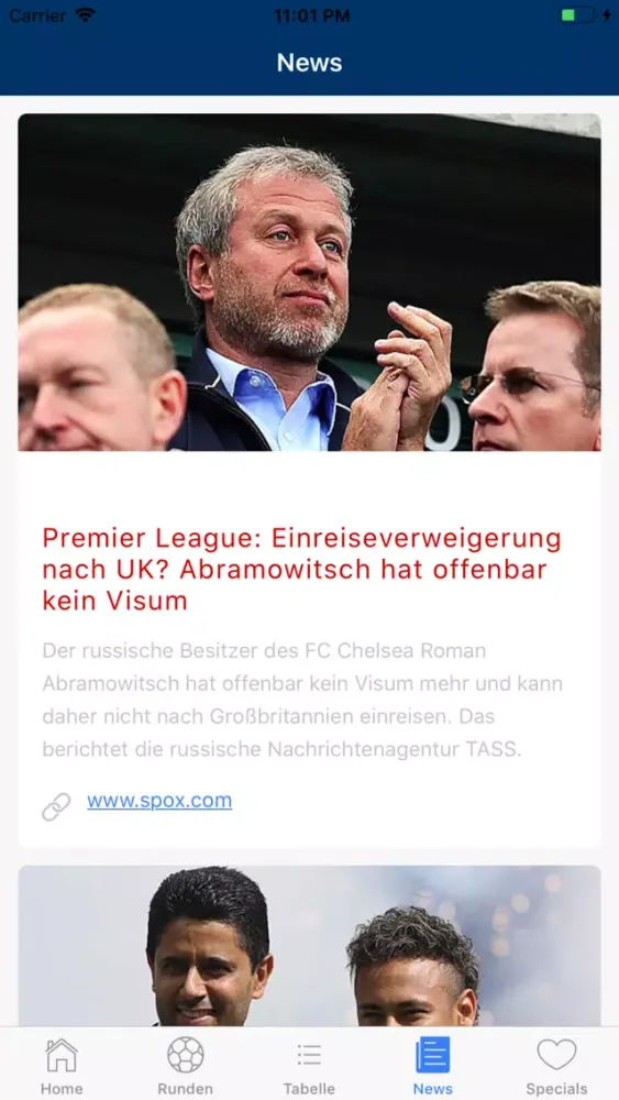 Ảnh chụp màn hình của WM Plan - Die WM Spielplan App