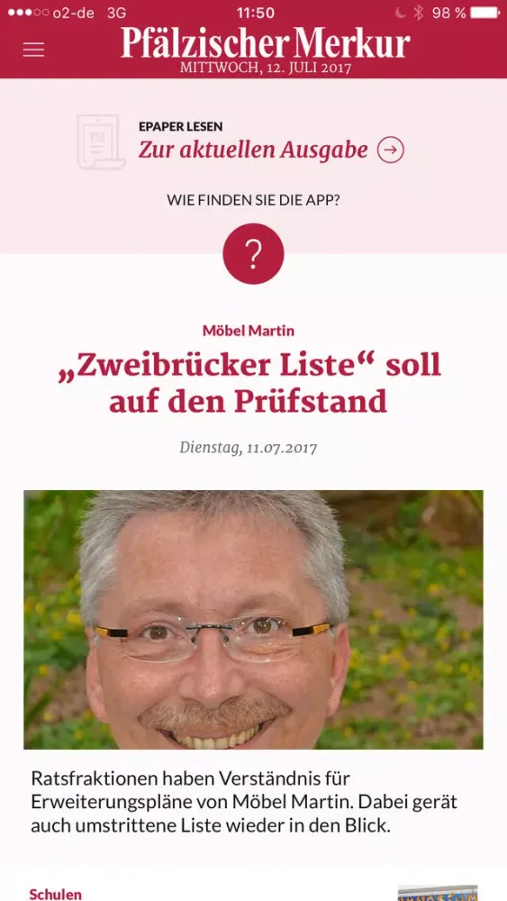 Скриншоты Pfälzischer Merkur Digital