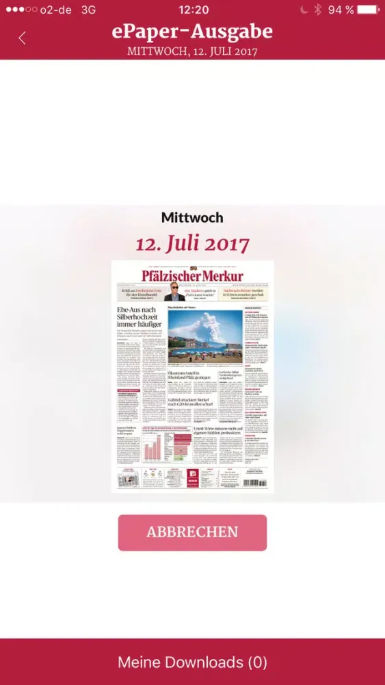 Скриншоты Pfälzischer Merkur Digital
