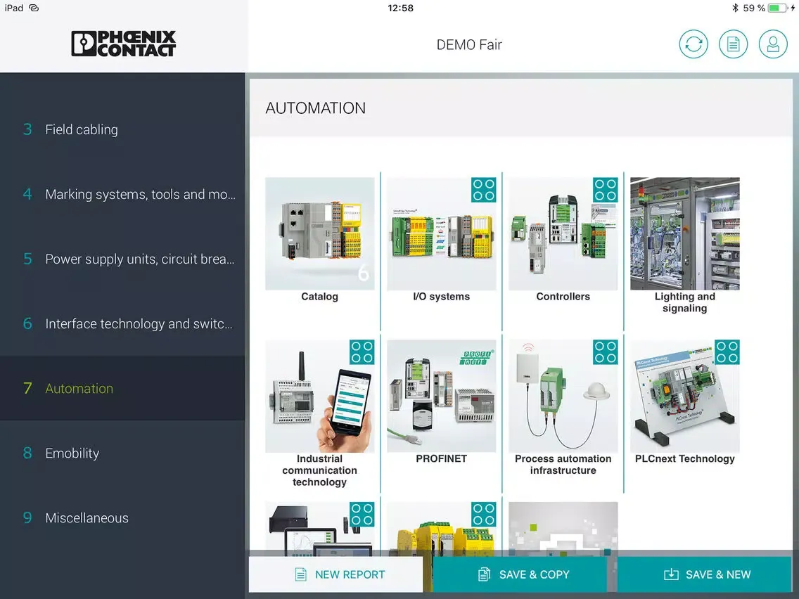 Captures d'écran de PHOENIX CONTACT FairContact iPad 