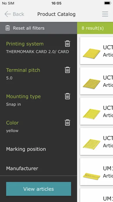 Capturas de tela do PHOENIX CONTACT MARKING system