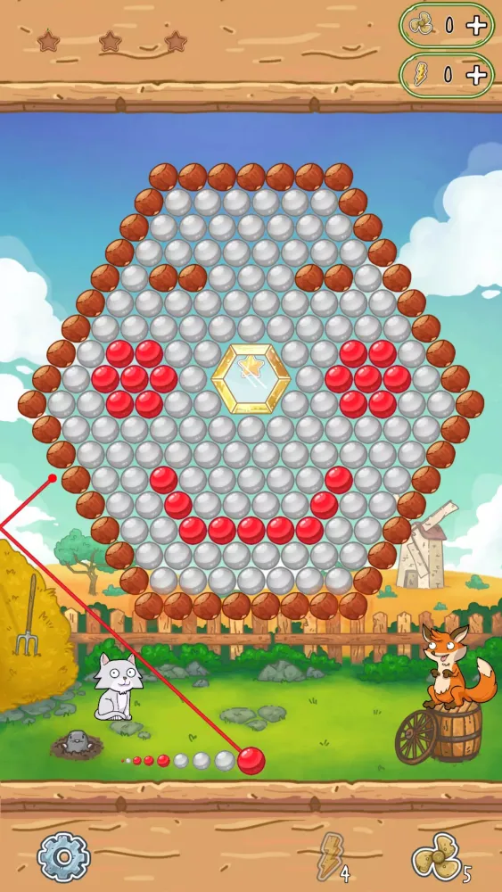 Capturas de tela do Little Fox: Bubble Spinner