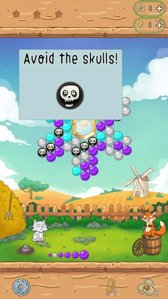 Capturas de tela do Little Fox: Bubble Spinner