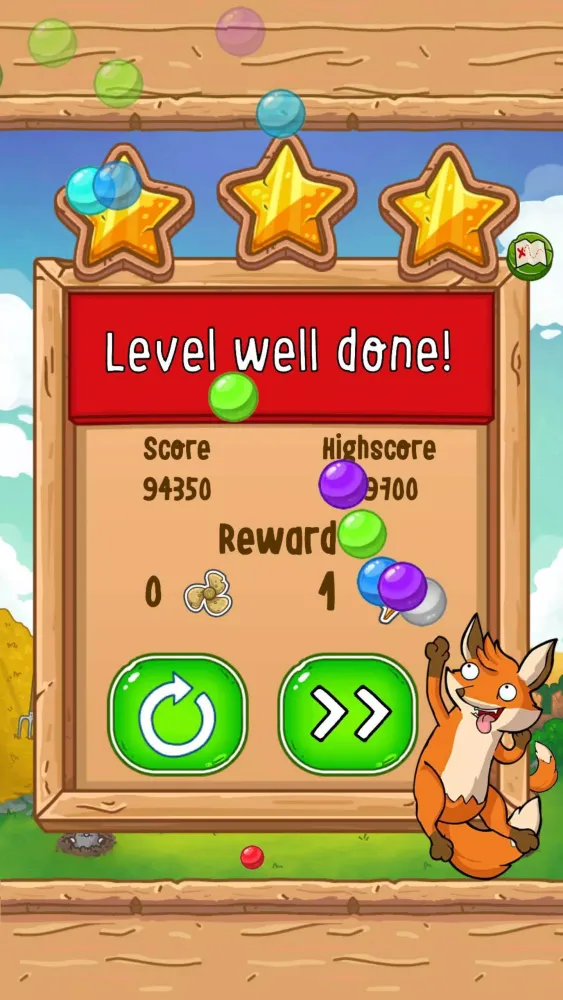 Capturas de tela do Little Fox: Bubble Spinner