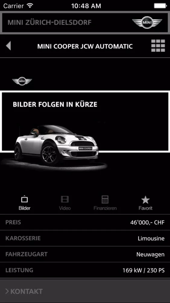 Tangkapan skrin MINI Zürich-Dielsdorf