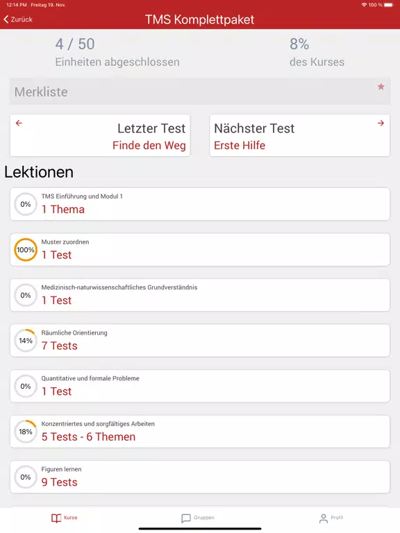 TMS Vorbereitung iPad 应用截图