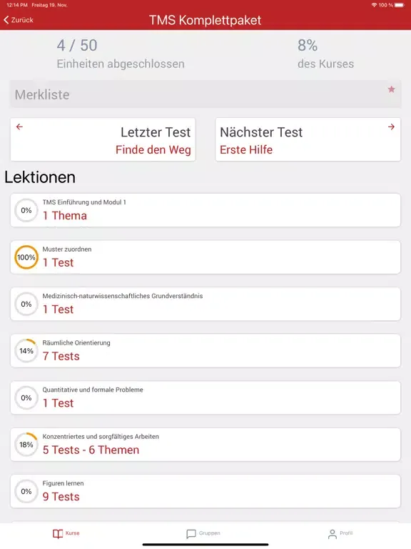 TMS Vorbereitung iPad 应用截图