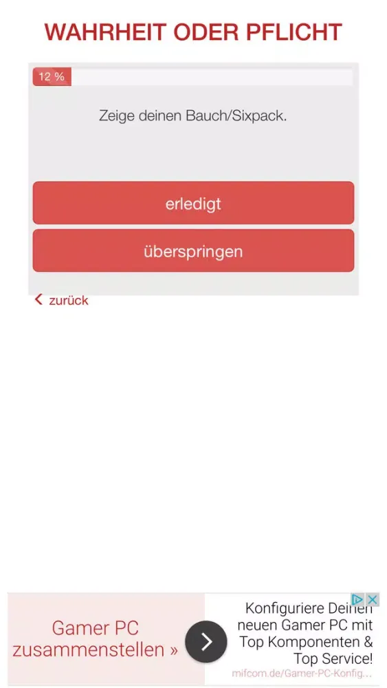 Wahrheit oder Pflicht Spiel سکرین شاٹس