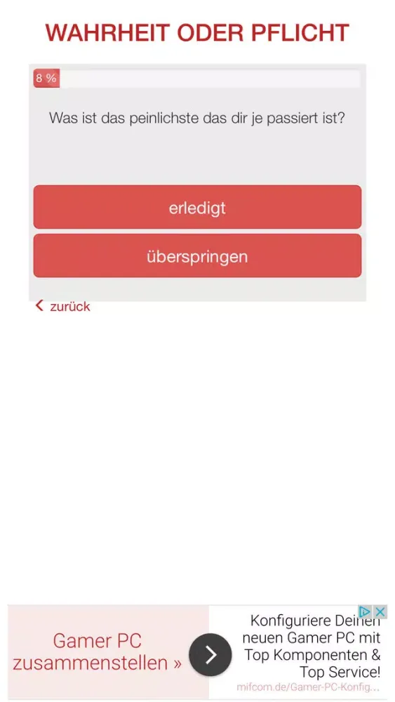 Wahrheit oder Pflicht Spiel سکرین شاٹس