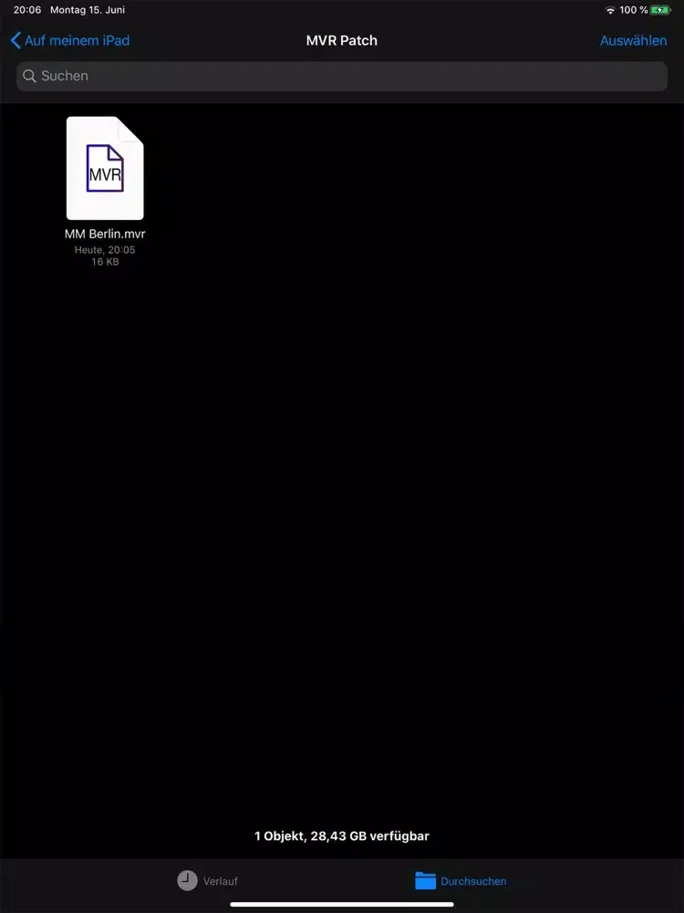 MVR Patch iPad  スクリーンショット
