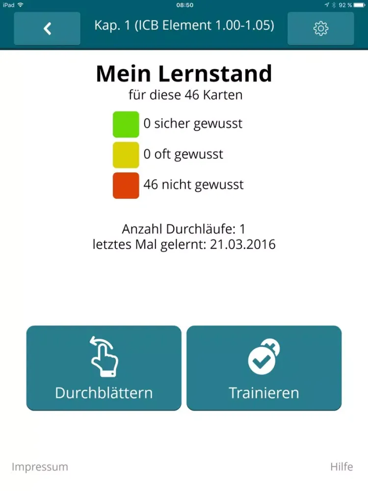 PM-Lernkarten nach IPMA (Level D) iPad  Screenshots