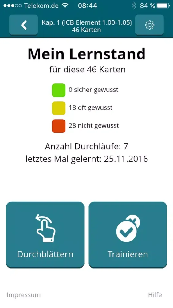 PM-Lernkarten nach IPMA (Level D) Screenshots