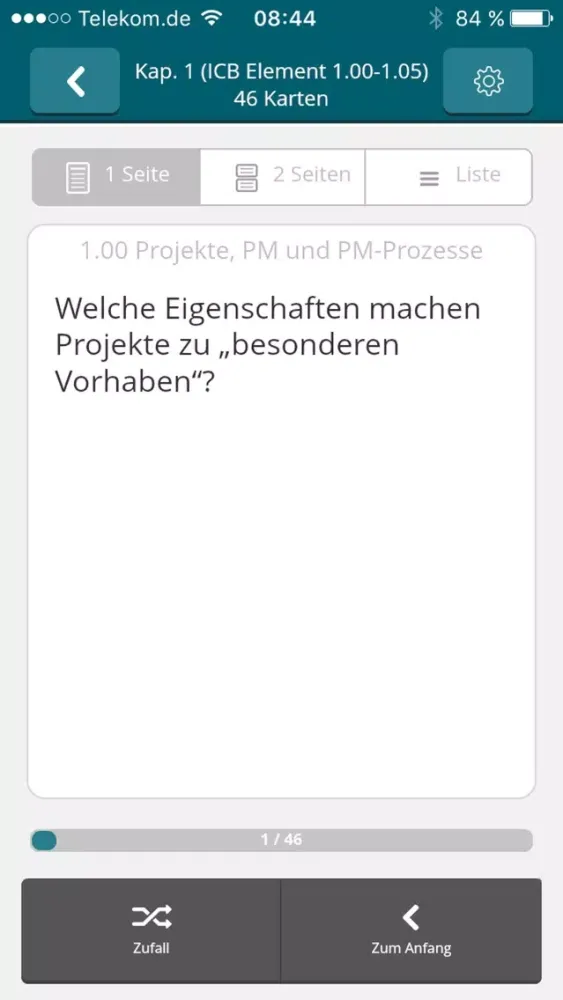 PM-Lernkarten nach IPMA (Level D) Screenshots
