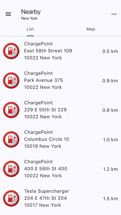 Tangkapan skrin Charging Station Locator
