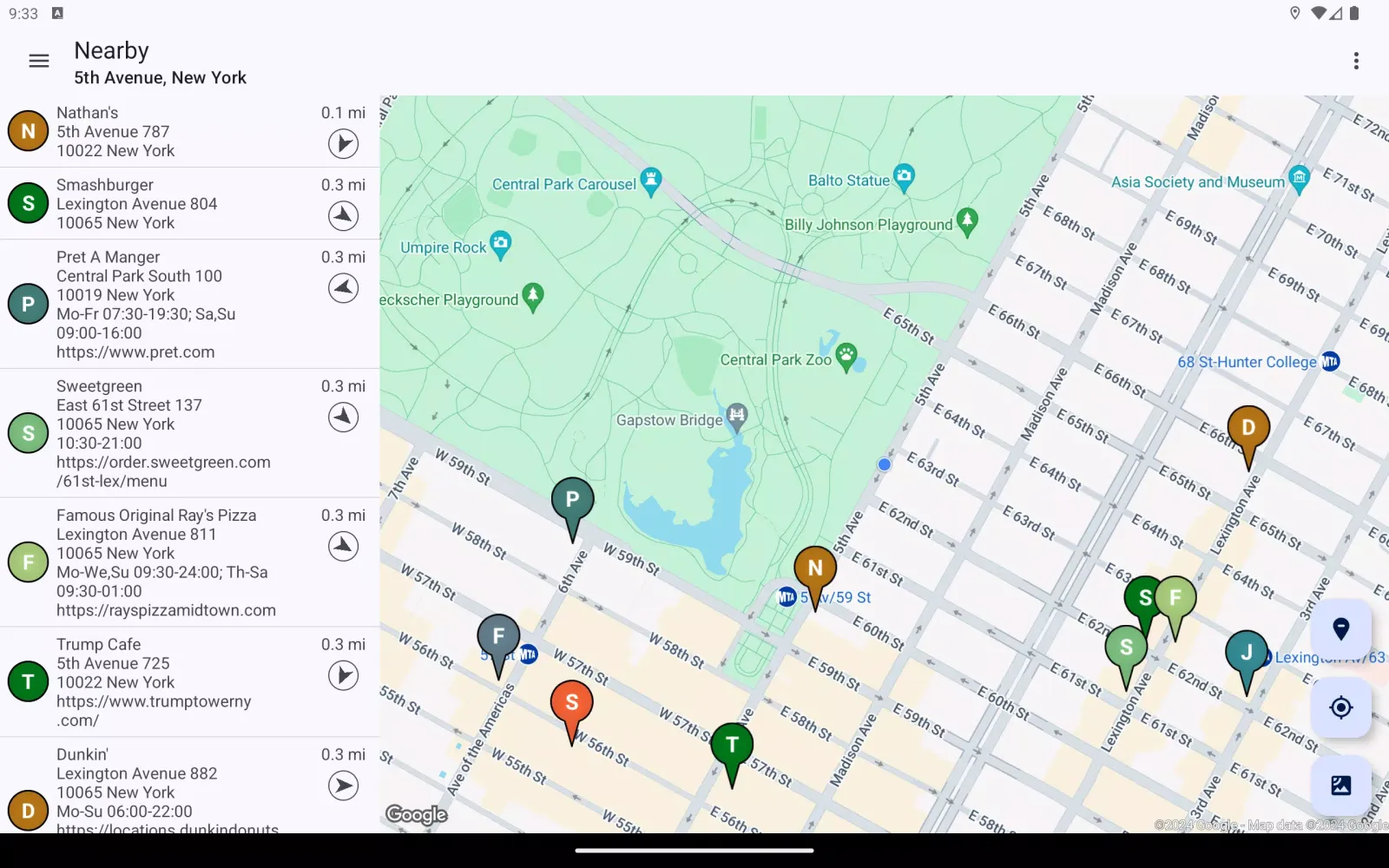 Ảnh chụp màn hình của Fast Food Finder Anywhere