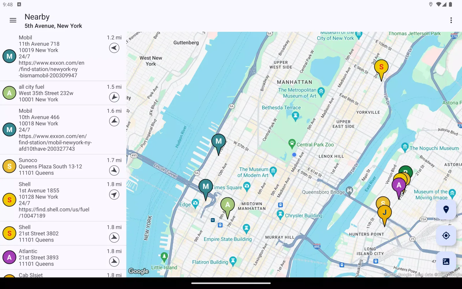 Capturas de tela do Gas Station & Fuel Finder