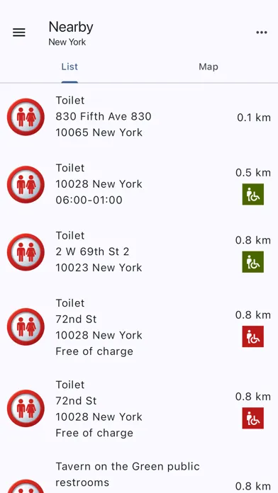 Capturas de tela do WC Toilet and Restroom Finder