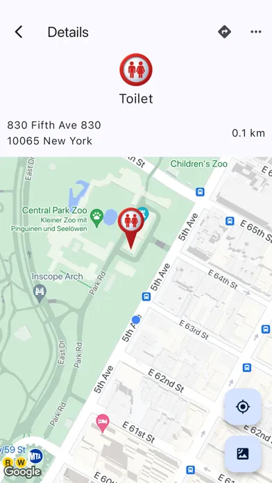 Capturas de tela do WC Toilet and Restroom Finder