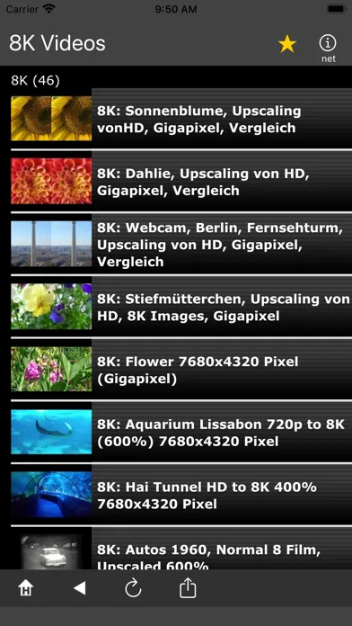Capturas de tela do 8K Videos