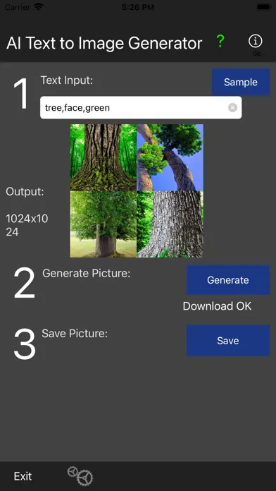 Captures d'écran de AI Text to Image Generator