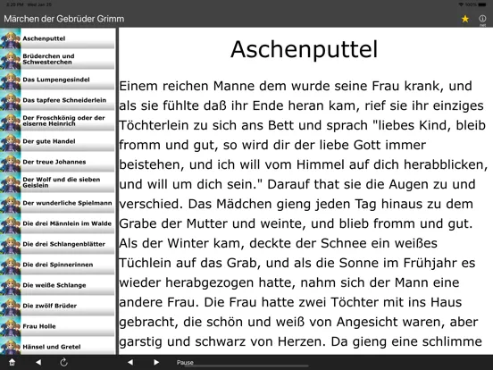 Tangkapan skrin Märchen der  Brüder Grimm iPad 