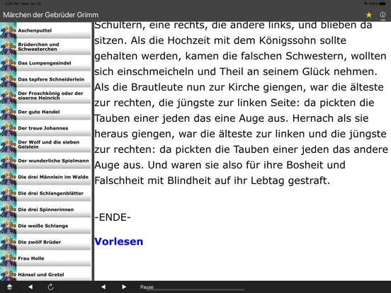 Tangkapan skrin Märchen der  Brüder Grimm iPad 